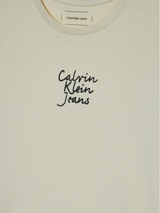 Calvin Klein Jeans Calvin Klein Jeans Majica IG0IG02805 Écru Slim Fit
