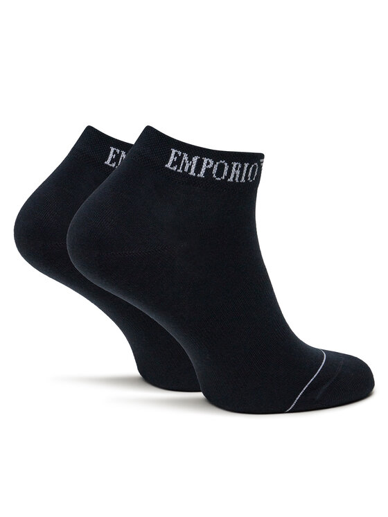 Emporio Armani Emporio Armani Set 3 parov moških nizkih nogavic EM000550 AF12276 MB154 Mornarsko modra