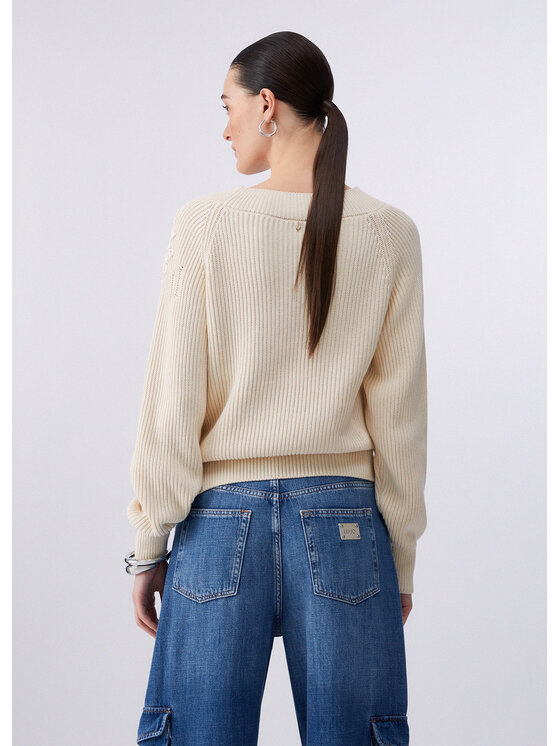 Liu Jo Liu Jo Maglione CA6043MS042C3974 Crema Regular Fit