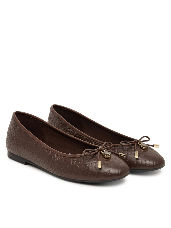 Tommy Hilfiger Tommy Hilfiger Balerinos Th Charm Monogram Ballerina FW0FW09683 Ruda