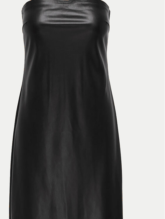 ONLY ONLY Šaty z imitace kůže Esther 15334722 Černá Slim Fit