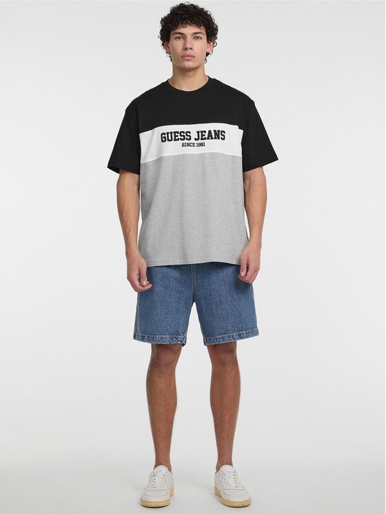 Guess Jeans Guess Jeans T-Shirt 175283 Szary Classic Fit