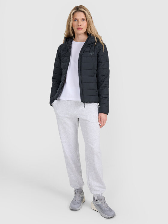 4F 4F Kurtka puchowa MIDSHOP TEXTILE Czarny Slim Fit