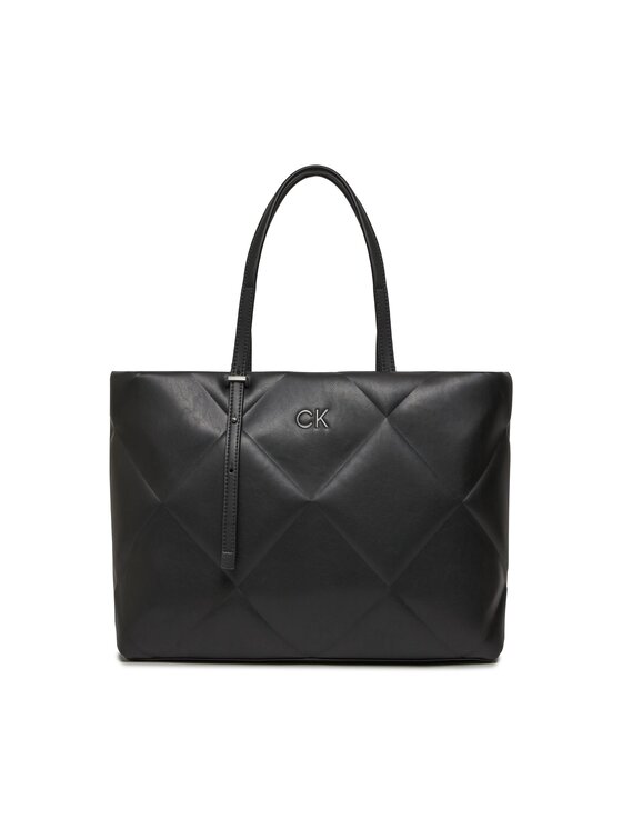 Calvin Klein Kabelka Re-Lock Quilt Tote Lg K60K611339 Čierna