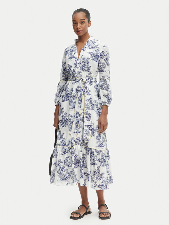 Iconique Iconique Літня сукня IC25-078 Білий Relaxed Fit