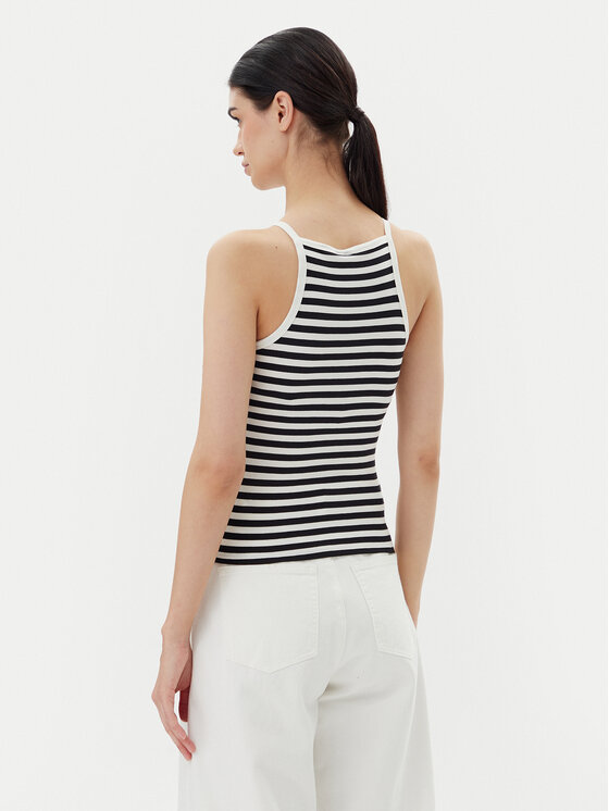 Pieces Pieces Top Jane 17155477 Czarny Slim Fit