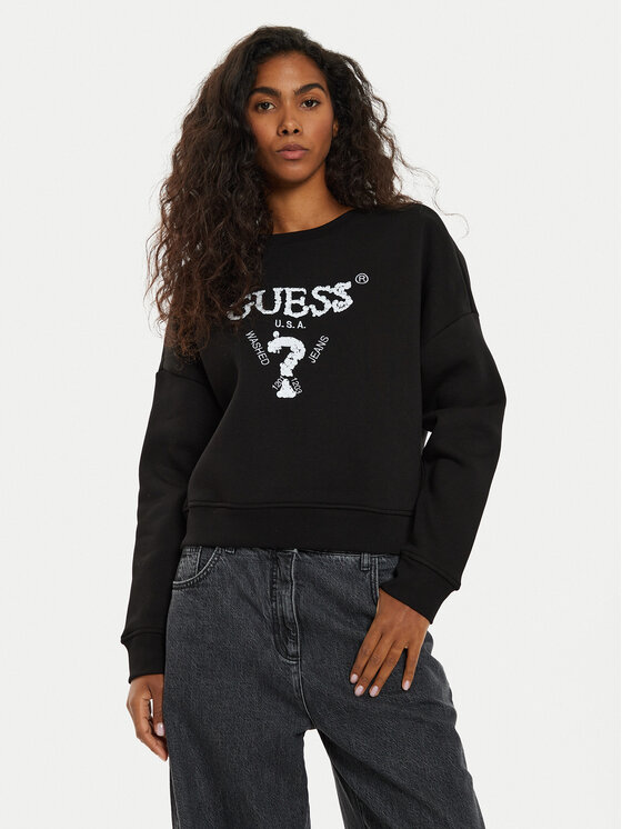 Guess Bluză V4BQ11 KCHX0 Negru Regular Fit