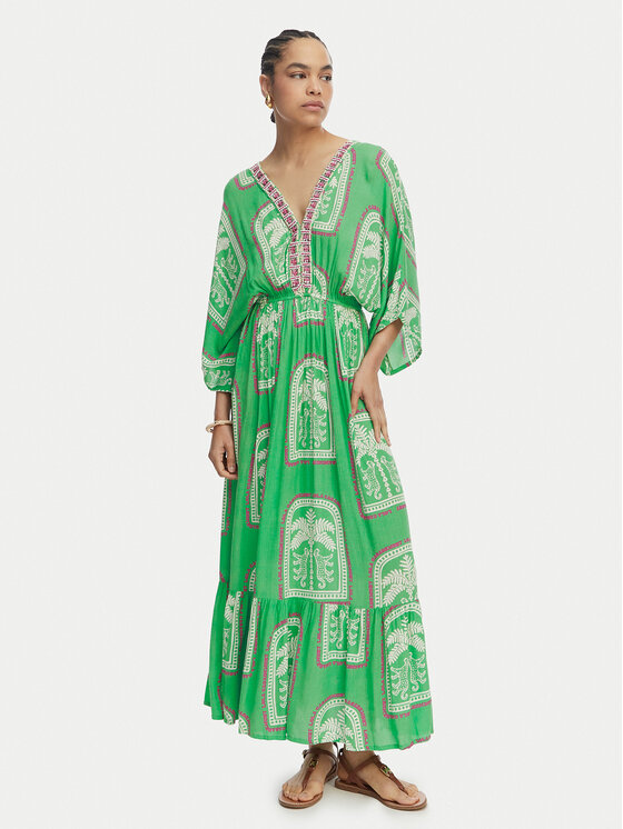 LOLA CASADEMUNT LOLA CASADEMUNT Vasaras kleita LS2616049 Gaiši zaļa Relaxed Fit