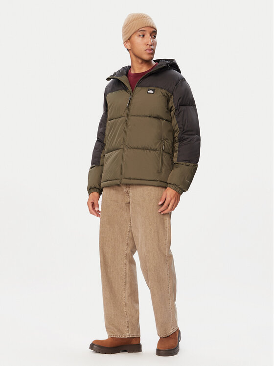 Quiksilver Quiksilver Зимно яке Cold Days Hoodie EQYJK04229 Тъмнозелен Regular Fit