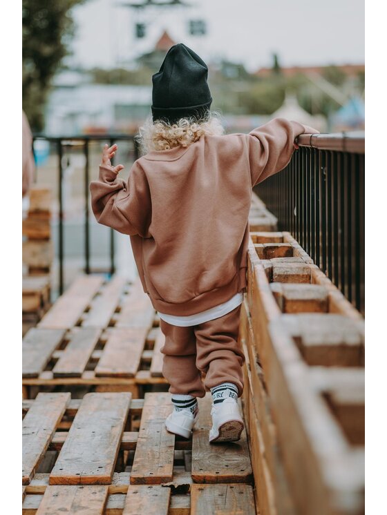 Bejbi Story Bejbi Story Bluza Bluza oversize Rodney Teddy dla mamy i taty bez kaptura Błękitny Oversize