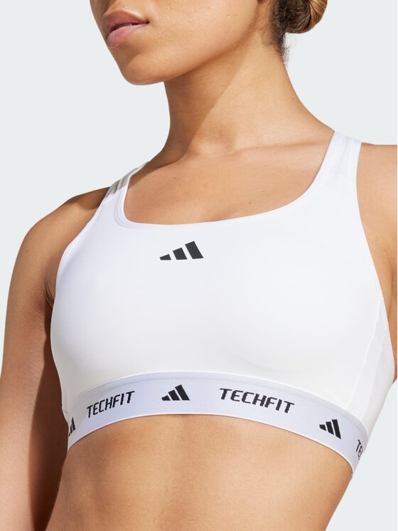 adidas adidas Biustonosz sportowy TECHFIT Biały