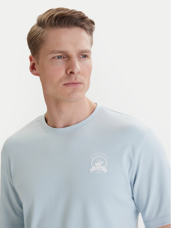 Beverly Hills Polo Club Beverly Hills Polo Club Тишърт W126-BHMTS-1021-23X Син Regular Fit