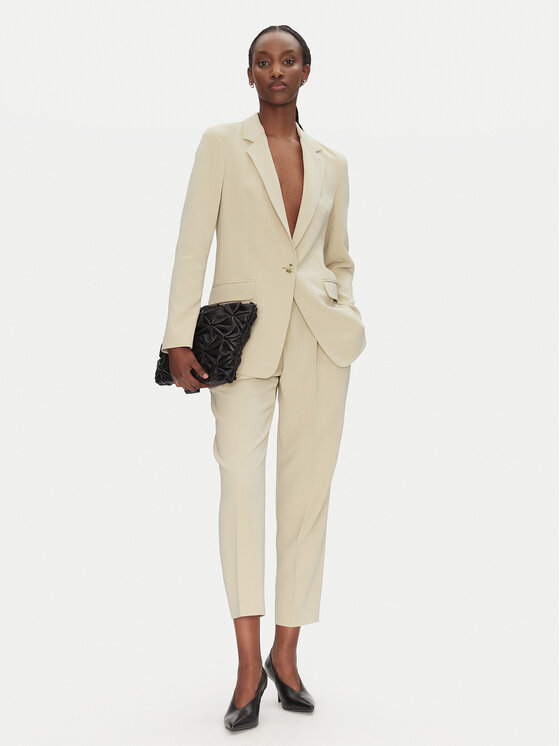 BOSS BOSS Pantaloni di tessuto Tapiah 50490037 Beige Regular Fit