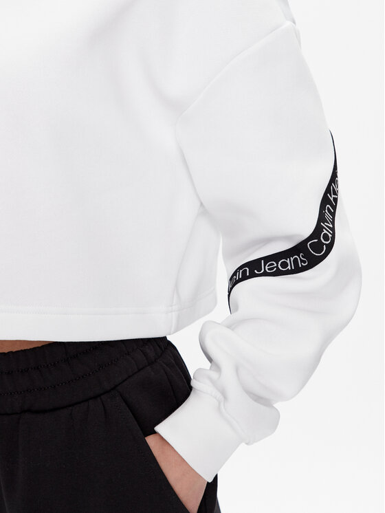 Calvin Klein Jeans Calvin Klein Jeans Μπλούζα J20J220693 Λευκό Cropped Fit