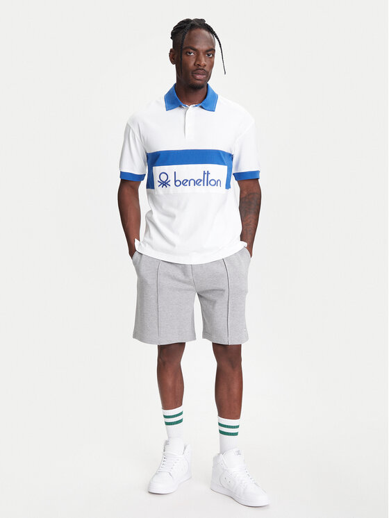 United Colors Of Benetton United Colors Of Benetton Polo särk 3MCYU301U Valge Regular Fit