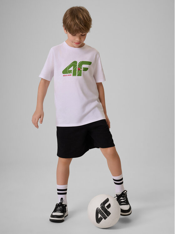 4F 4F T-Shirt WAVE RIDERS CLUB Biały Regular Fit