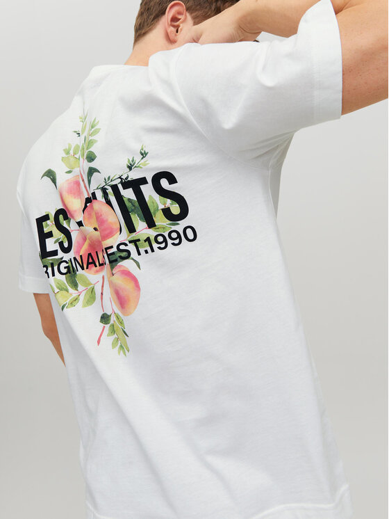 Jack&Jones Jack&Jones T-shirt Flores 12228776 Bijela Loose Fit
