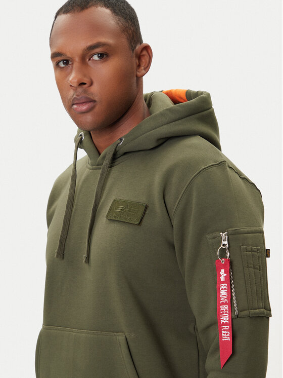 Alpha Industries Alpha Industries Μπλούζα Red Stripe 178314 Πράσινο Regular Fit