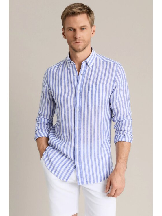 Lancerto Lancerto Koszula Casilda KO073126000029 Niebieski Slim Fit