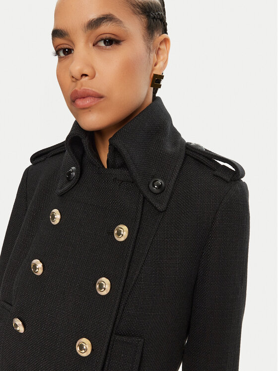 Babylon Babylon Cappotto di transizione E00287 Nero Regular Fit