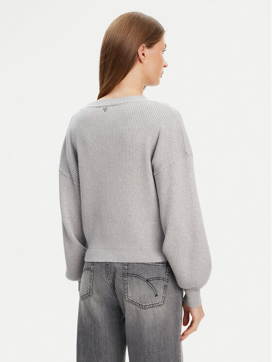Guess Guess Ζακέτα W5YR07 Z2ZK2 Γκρι Relaxed Fit