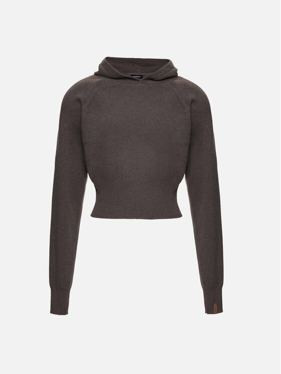 La Mania La Mania Bluza NANA Brązowy ciemny Basic Fit