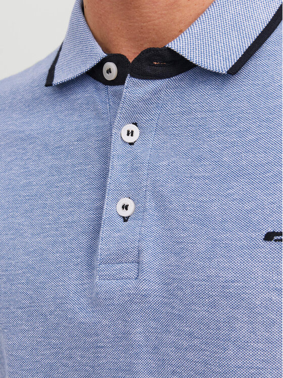 Jack & Jones Tricou polo Paulos 12136668 Albastru Slim Fit