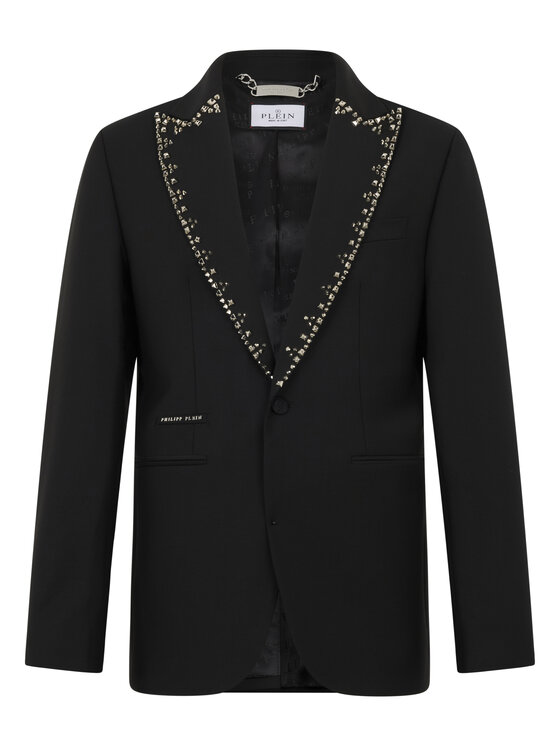 PHILIPP PLEIN PHILIPP PLEIN Marynarka 29065 Czarny Fitted Fit