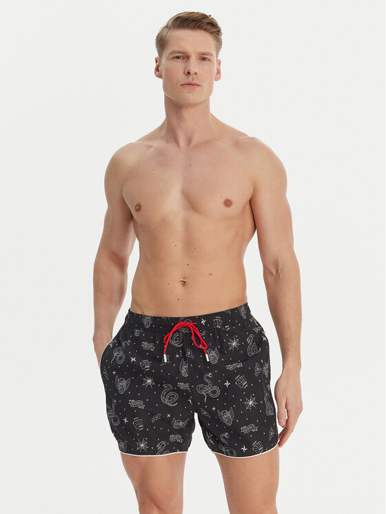 HUGO HUGO Szorty kąpielowe Rik 50533795 Szary Regular Fit