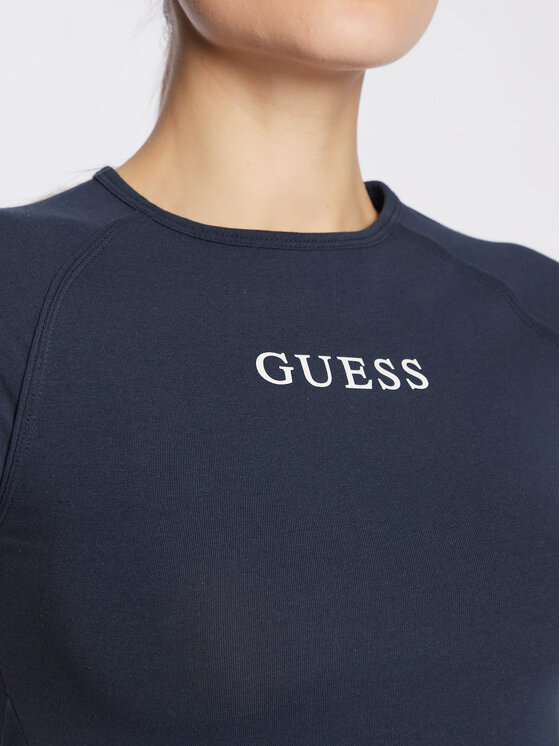 Guess Guess T-Shirt Aline V3RP16 KABR0 Granatowy Slim Fit