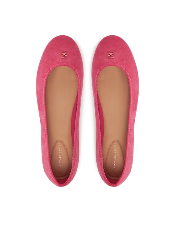 Tommy Hilfiger Tommy Hilfiger Балеринки Th Hardware Suede Ballerina FW0FW08655 Розов