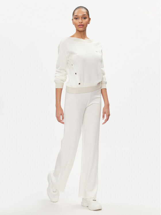 Liu Jo Sport Liu Jo Sport Pantaloni in maglia TA4052 MS005 Écru Bootcut Fit