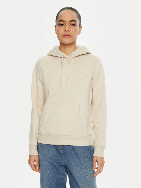 Tommy Jeans Mikina DW0DW19958 Béžová Regular Fit