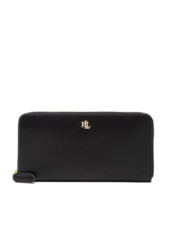 Portofel Mare de Damă Lauren Ralph Lauren Zip Cont Wlt 432876730003 Negru