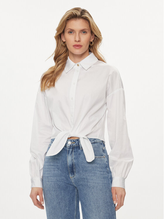Guess Guess Cămașă W4RH59 WE2Q0 Alb Slim Fit