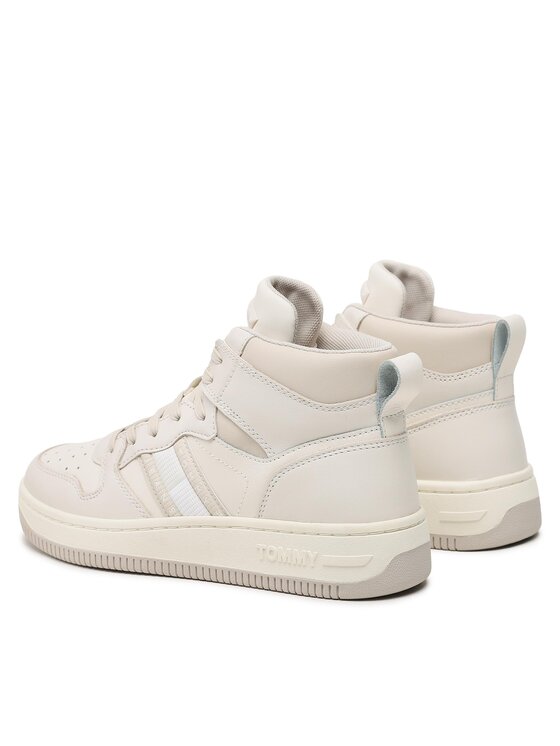 Tommy Jeans Tommy Jeans Αθλητικά Tjw Retro Basket Mc Leather Mix EN0EN02205 Μπεζ