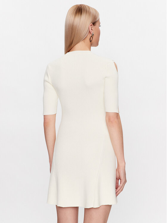 PINKO Pinko Trikotāžas kleita 101227 A0TU Balts Regular Fit