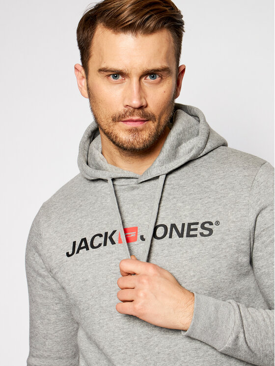 Jack&Jones Jack&Jones Majica dugih rukava Corp Old Logo 12137054 Siva Regular Fit