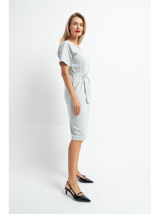 CLICK CLICK Koktejlové šaty Sukienka Gloria Gray Šedá Standard Fit