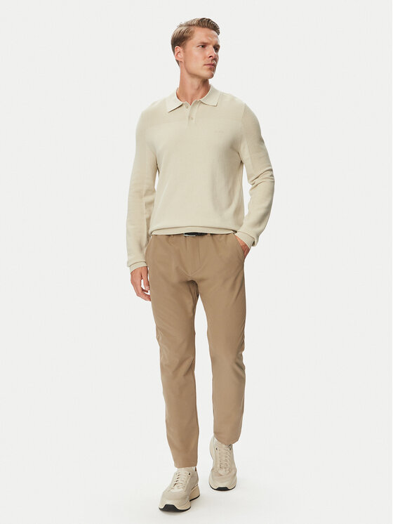 BOSS BOSS Megztinis Momentum-X PL 50568962 Smėlio Regular Fit