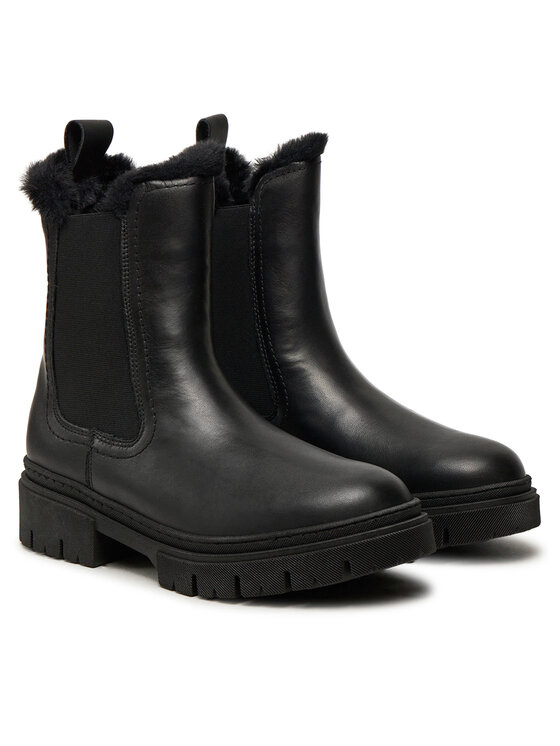 Tamaris Tamaris Kotníková obuv s elastickým prvkem 1-26407-43 Černá