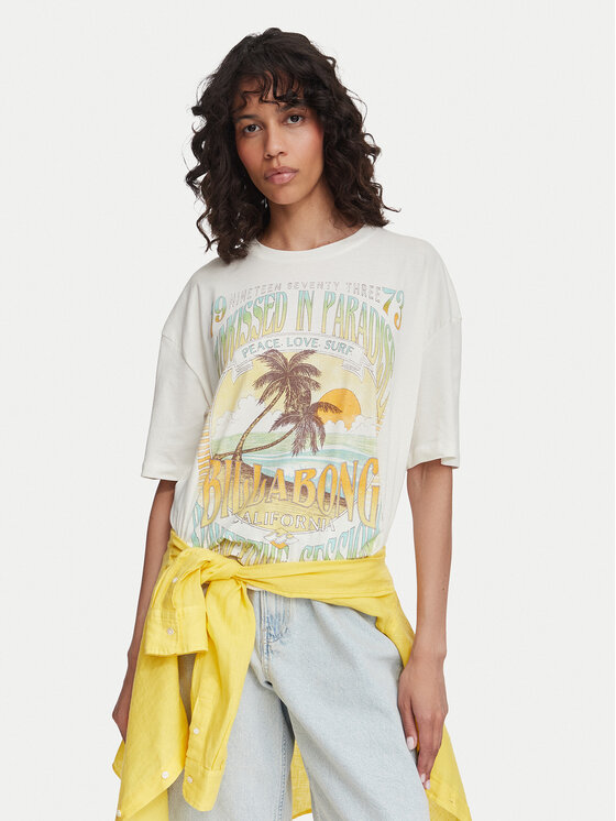 Billabong Tricou Sunset Mindset EBJZT00462 Crem Regular Fit