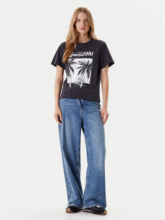 Guess Guess Тишърт W5YI17 I3Z14 Сив Regular Fit