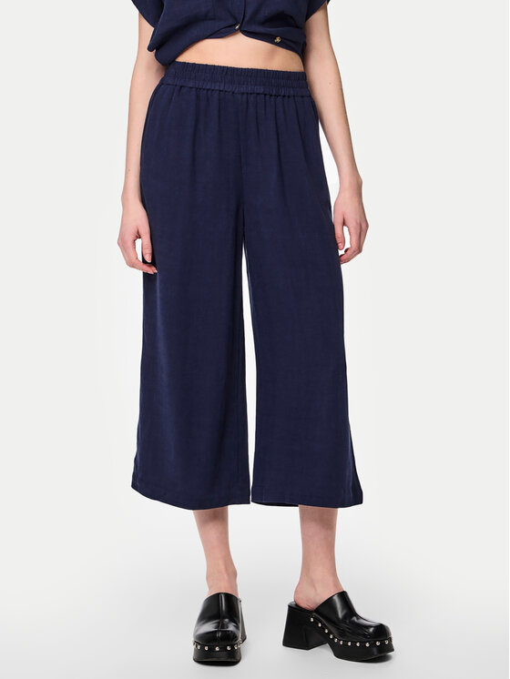 Pieces Pantaloni culotte Vinsty 17124361 Blu scuro Wide Leg, taglia : XS