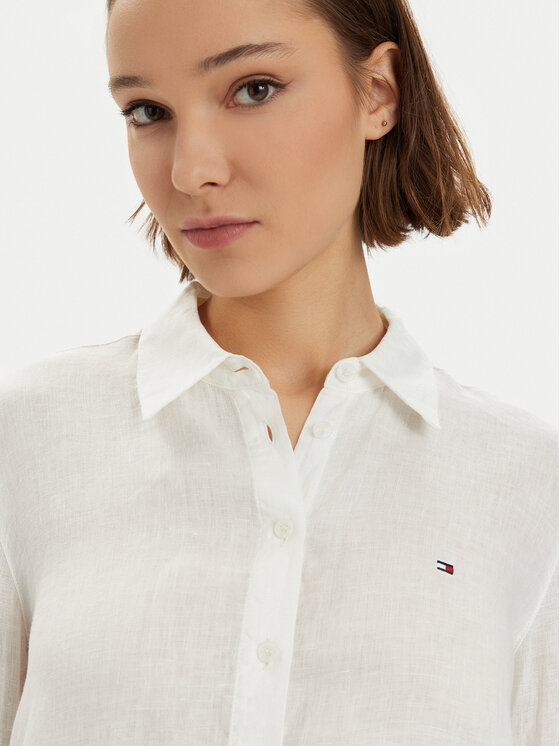 Tommy Hilfiger Tommy Hilfiger Koszula WW0WW42037 Biały Relaxed Fit