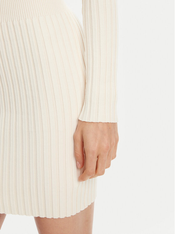Guess Guess Strickkleid W5YK28 Z30I2 Écru Slim Fit