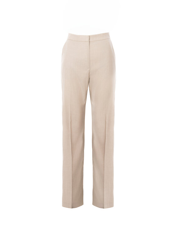 BENU BENU Pantaloni da donna Spodnie Eleganckie Beige Regular Fit