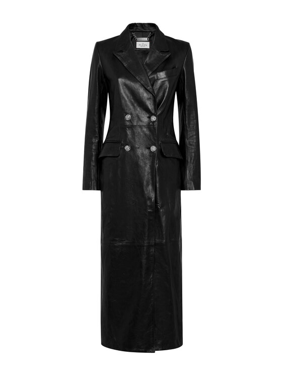 PHILIPP PLEIN PHILIPP PLEIN Płaszcz zimowy 26379 Czarny Loose Fit