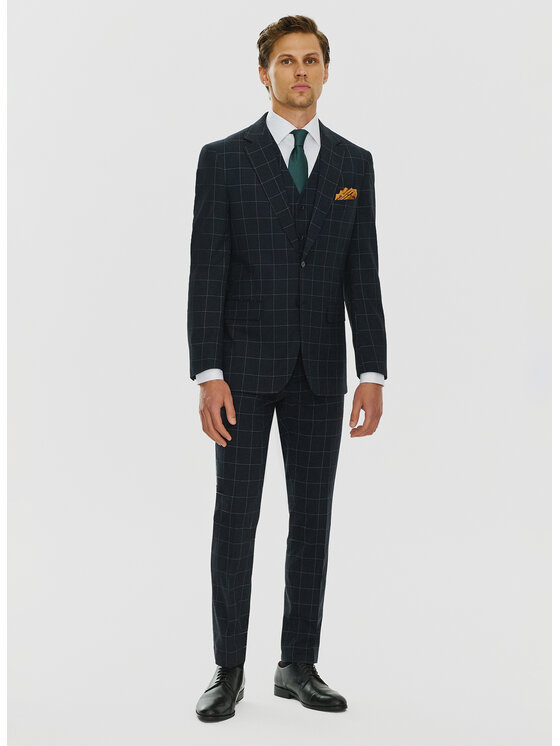 Pako Lorente Pako Lorente Marynarka P24SF-3G-001 Granatowy Slim Fit