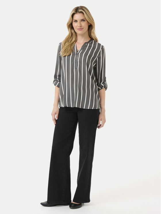 Kaffe Kaffe Bluzka Stridy 10504279 Szary Regular Fit